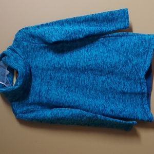 Lands' End XS Blue Fleece Turtleneck Cowl Neck Comfy Sweater